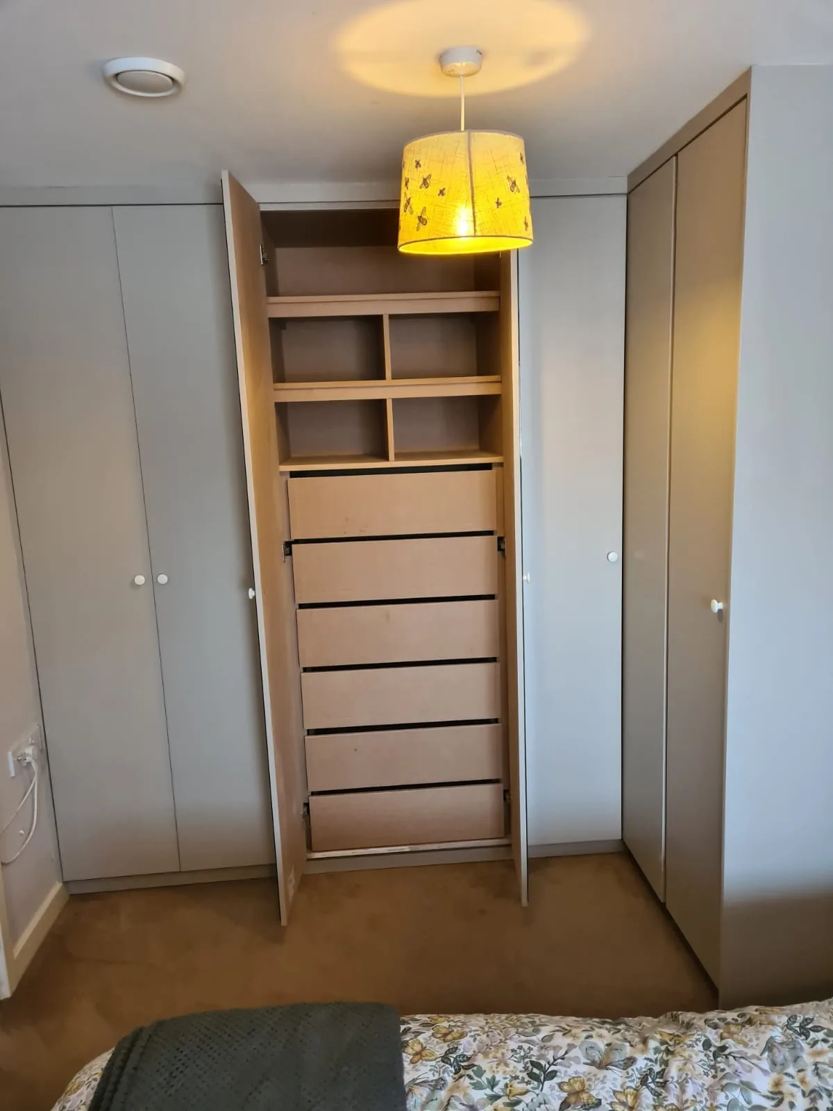 Completed fitted wardrobe installation