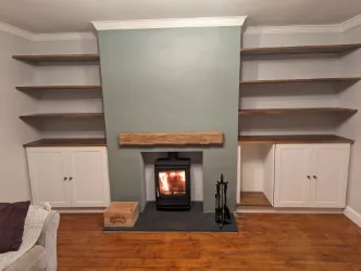 Built-in cupboards and shelving