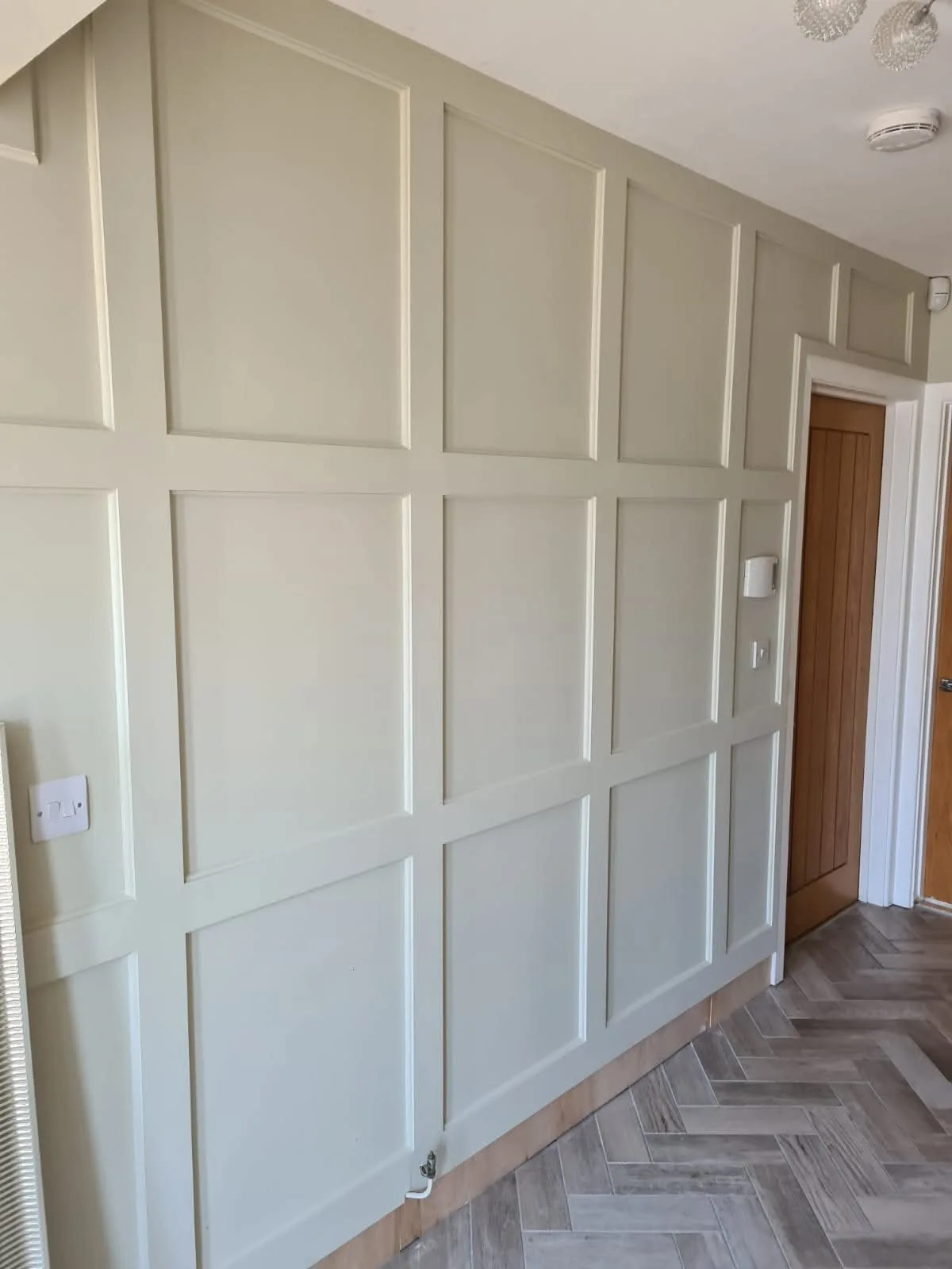 Panelling running up a staircase